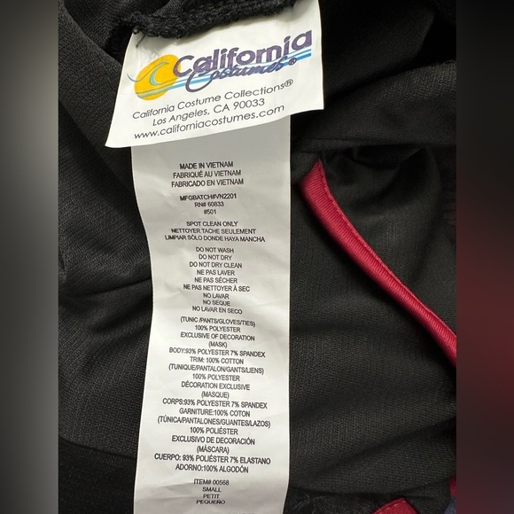 California Costumes Girls Ninja Hooded Halloween Costume Size Small - Picture 3 of 7